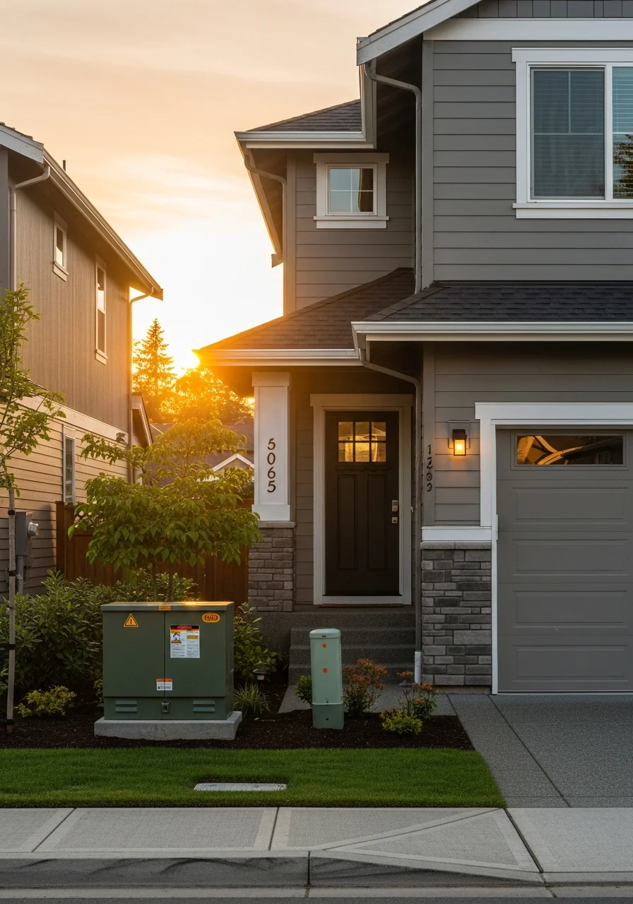 High-quality home exterior in Bellevue showing premium finishes and architectural detail.