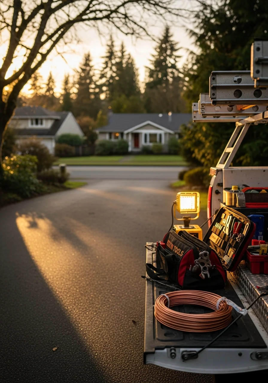 Sammamish River pathway with Burke-Gilman Trail in Kenmore showing suburban neighborhood setting